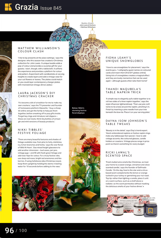 Ricki Lawal's Scented Space - Selfmade Candle featured in Grazia