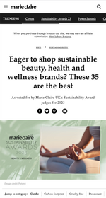 Selfmade Candle featured in Marie Claire as sustainable candle brand