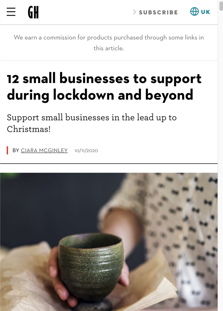 Selfmade Candle featured in Good Housekeeping - small businesses to support during lockdown