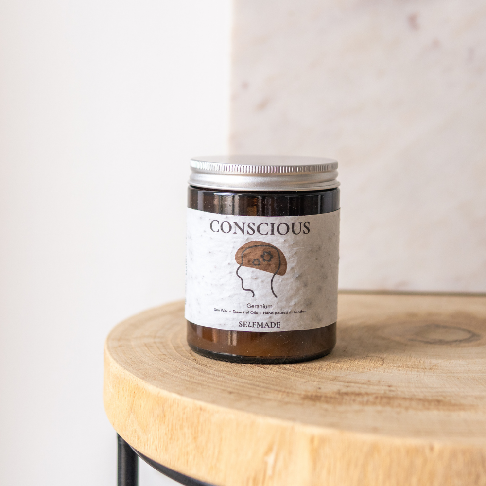 CONSCIOUS Candle | Geranium Scented | Selfmade Candle
