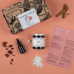Pumpkin Spice - Candle Making Kit by Selfmade Candle - Soy Wax and Essential Oils. Vegan and Eco-Friendly, 40-45hr burn time, Beginner friendly craft